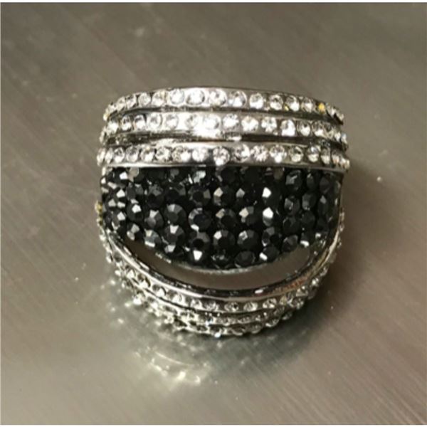 Marcasite Crystal Silver Ring