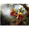 Image 1 : Orchids, Hummingbirds Ceramic Art Tile