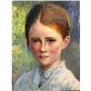 Image 1 : 20thc Russian Impressionism Oil Painting, Peasant Girl