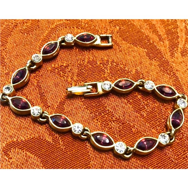 Amethyst Gold Plated Bracelet