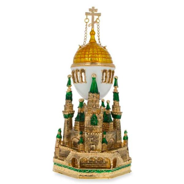 Moscow Kremlin Royal Russian Musical Trinket Box Egg