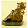 Image 2 : Modern Owls Signed Bronze Sculpture