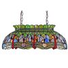 Image 2 : Dragonfly 3-Light Stained Glass Ceiling Pendant