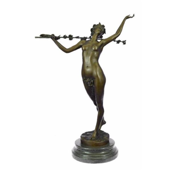Nude Forest Nymph Bronze Sculpture