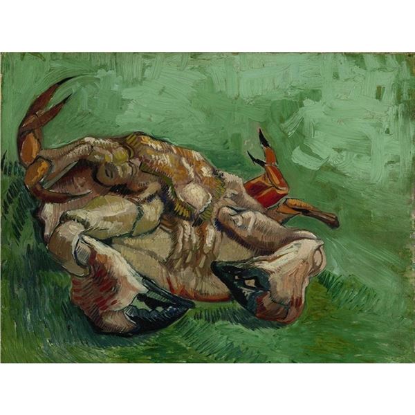 After Van Gogh, Still LIfe, Crab Ceramic Art Tile