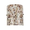 Image 4 : Pair of Mosaic Sea Shell Sconce Lights