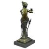 Image 2 : Art Nouveau Style Girl With Bird Bronze Sculpture