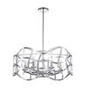 Image 1 : Transitional Style Chrome Inverted Pendant Light