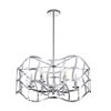 Image 2 : Transitional Style Chrome Inverted Pendant Light