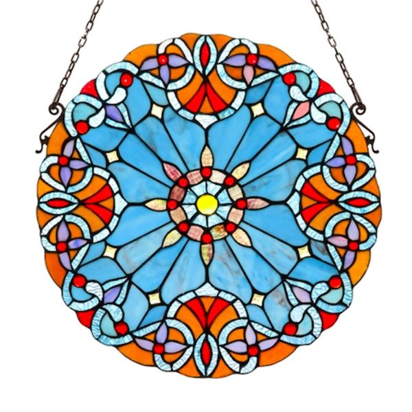 Kaleidoscope Stained Art Glass Window