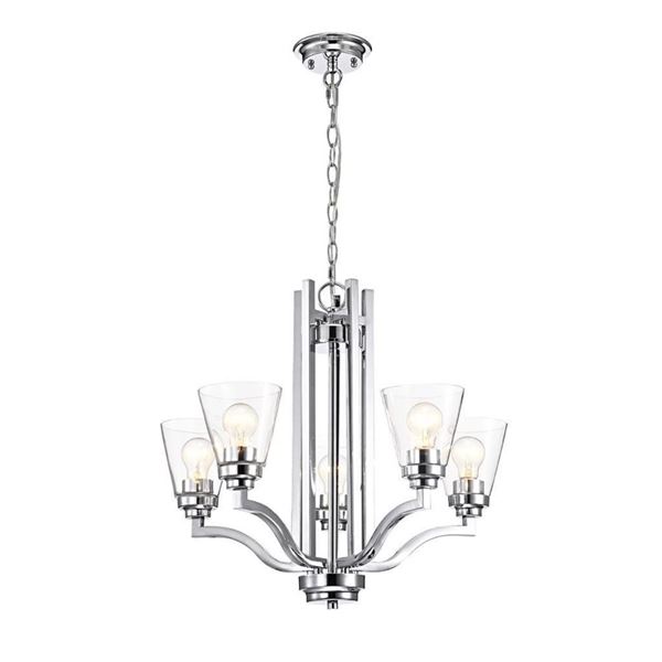 Modern Style Chrome Finish Chandelier