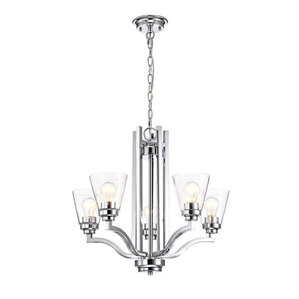 Modern Style Chrome Finish Chandelier