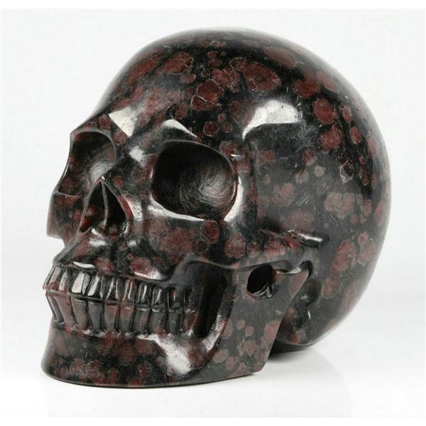 Huge Garnet Gemstone Carved Skull