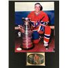 Image 1 : BERNIE "BOOM BOOM" GEOFFRION SIGNED 8X10 PHOTO (JSA COA) w/ 1962-63 PARKHURST #53