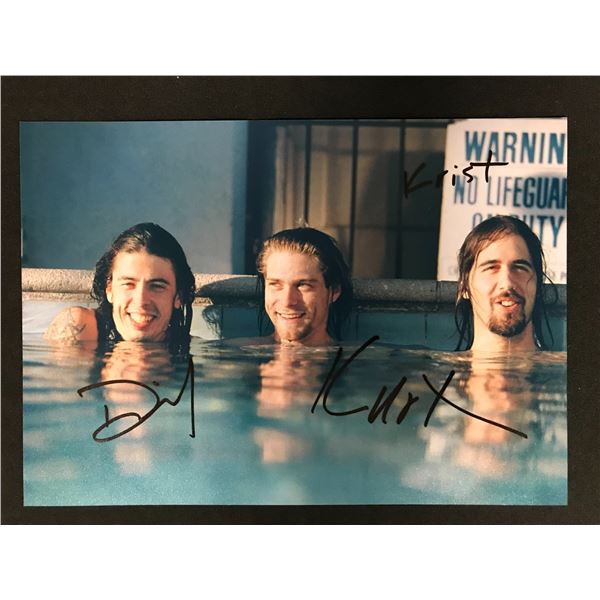 NIRVANA BAND SIGNED 8X10 PHOTO (RA COA)