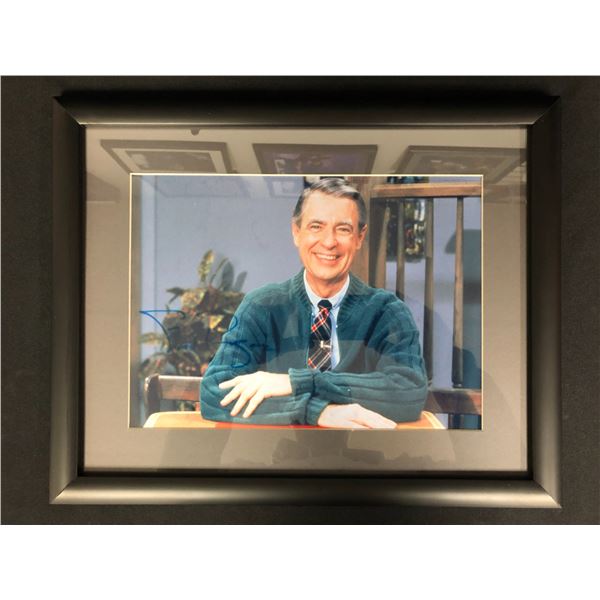 FRED ROGERS SIGNED 8X10 FRAMED PHOTO (RA COA)