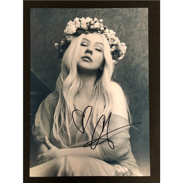 CHRISTINA AGUILERA SIGNED 8 X 10 (RA COA)