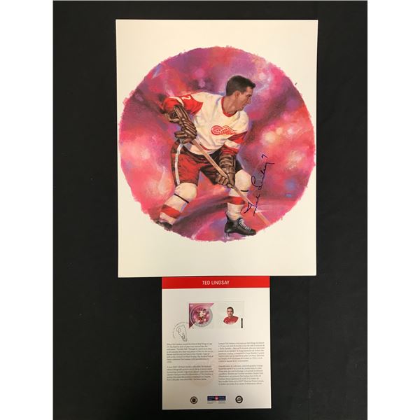 TED LINDSAY LIMITED EDITION LITHOGRAPH (CANADA POST)