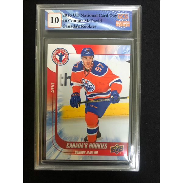 2016 UPPER DECK NATIONAL CARD DAY #6 CONNOR MCDAVID CANADA'S ROOKIES (GCG 10)