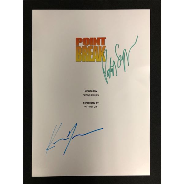 KEANNU REEVES & PATRICK SWAYZE DUAL SIGNED POINT BREAK SCRIPT COVER (RA COA)