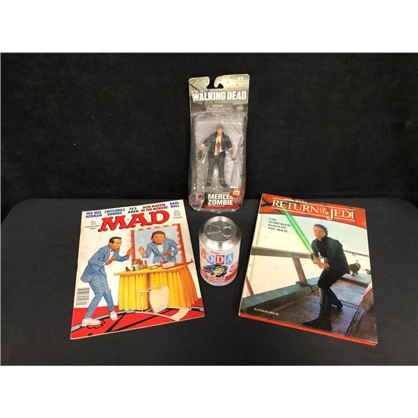 MAD MAGAZINE/ WALKING DEAD FIGURE/ STAR WARS STORYBOOK LOT