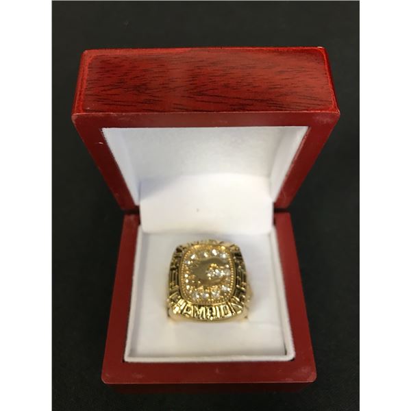 CALGARY PLAMES NHL STANLEY CUP CHAMPIONSHIP RING w/ CASE (REPLICA)