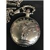Image 2 : STATUE OF LIBERTY HUNTER POCKET WATCH WITH WATCH CHAIN