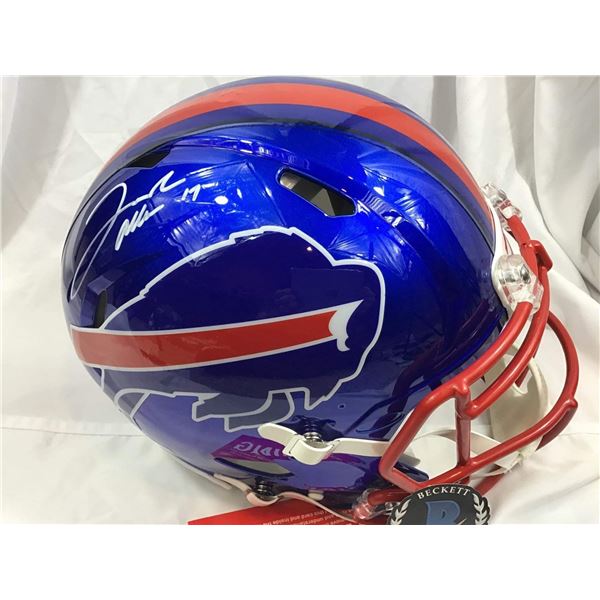 JOSH ALLEN SIGNED BILLS AUTHENTIC CHROMEHELMET (FANATICS WITNESSED)