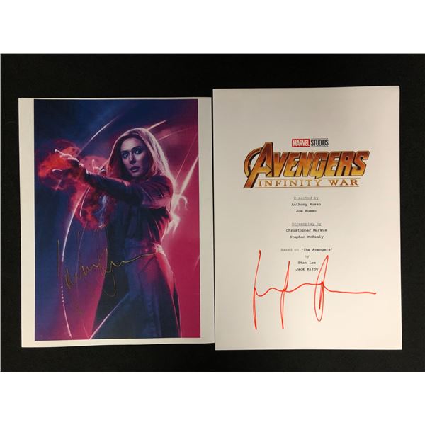 ELIZABETH OLSON SIGNED AVENGERS 8 X 10 PHOTOS (RA COA)