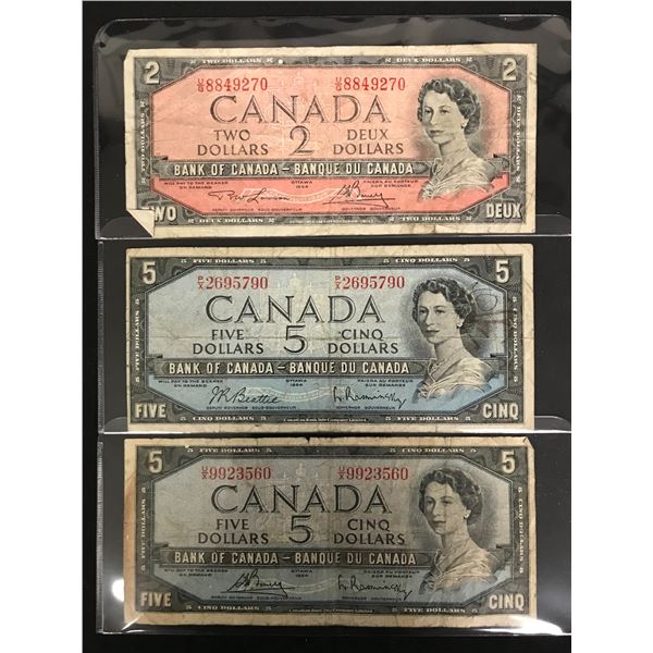 VINTAGE CANADIAN BILLS LOT