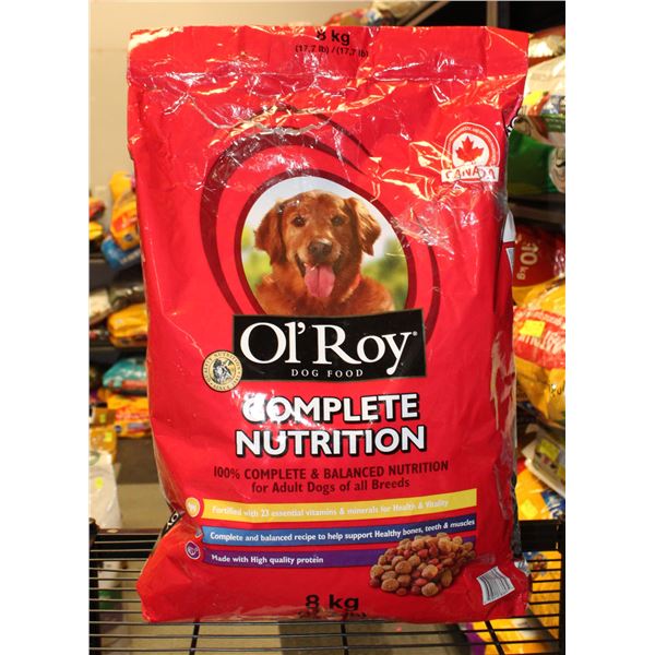 OL' ROY COMPLETE NUTRITION DOG FOOD 8KG