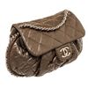 Image 2 : Chanel Distressed Metallic Silver CC Chain Around Shoulder Bag