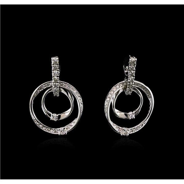 1.46 ctw Diamond Earrings - 14KT White Gold