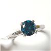 Image 2 : 14K  TREATED BLUE NATURAL DIAMOND(1.05CT) RING SIZE 6
