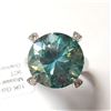 Image 1 : 10K  VIVID BLUE MOISSANITE(9CT) DIAMOND(0.03CT) RING SIZE 6.25