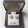 Image 2 : 14K  VERY PALE BLUE MOISSANITE(2.8CT) EARRINGS