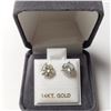 Image 2 : 14K  VERY PALE BLUE MOISSANITE(2.2CT) EARRINGS