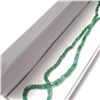 Image 2 : 10K  EMERALD 16"(45CT) NECKLACE