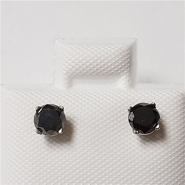 14K  BLACK DIAMOND(0.5CT) EARRINGS