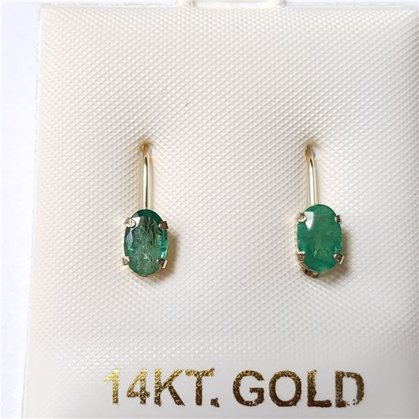 14K  EMERALD(0.92CT) EARRINGS