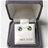 Image 2 : 14K  GREEN SAPPHIRE(1.2CT) EARRINGS