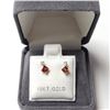 Image 2 : 10K  GARNET(0.44CT) DIAMOND(0.06CT) EARRINGS