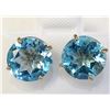 Image 1 : 14K  BLUE TOPAZES(6.9CT) EARRINGS