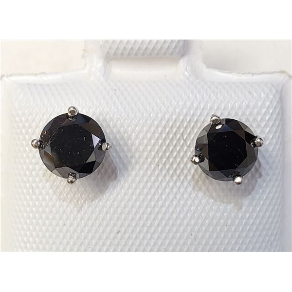 14K  BLACK DIAMONDS(1.26CT) EARRINGS