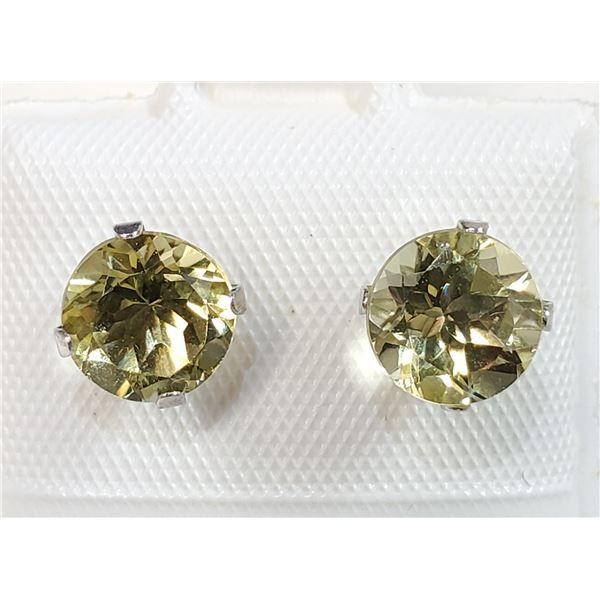 10K  LEMON QUARTZ(1.85CT) EARRINGS