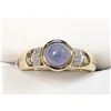 Image 1 : SILVER TANZANITE AND WHITE DIAMONDS(1.3CT) RING SIZE 8.75