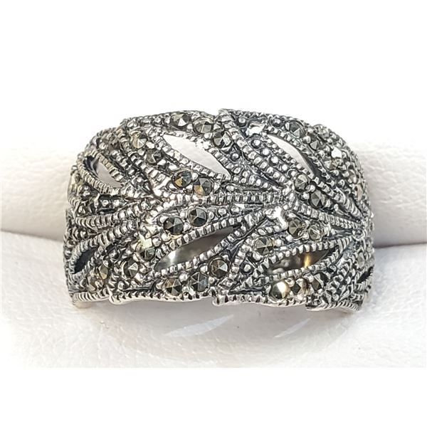 SILVER MARCASITE RING SIZE 6.25