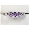 Image 1 : SILVER AFRICAN AMETHYST(0.5CT) RING SIZE 8.75