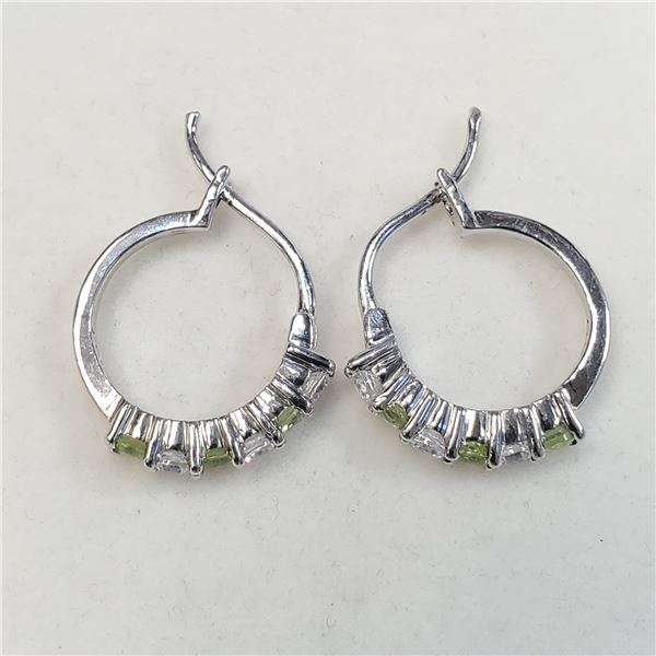 SILVER PERIDOT EARRINGS