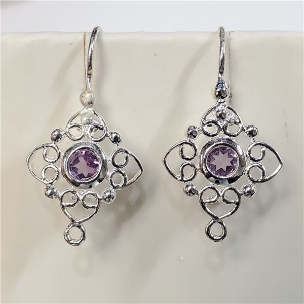 SILVER AMETHYST EARRINGS